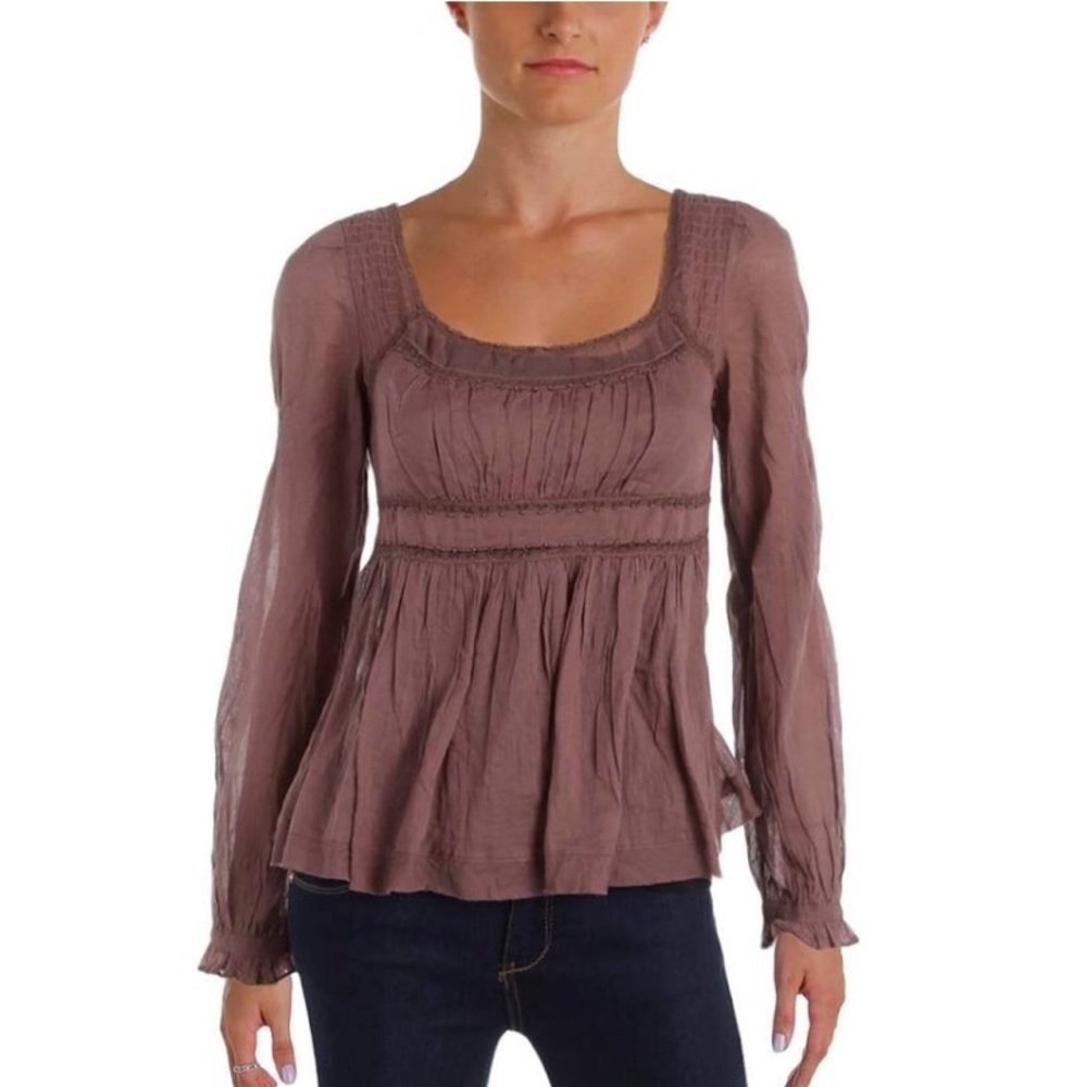 Free People Boho Peasant Blouse